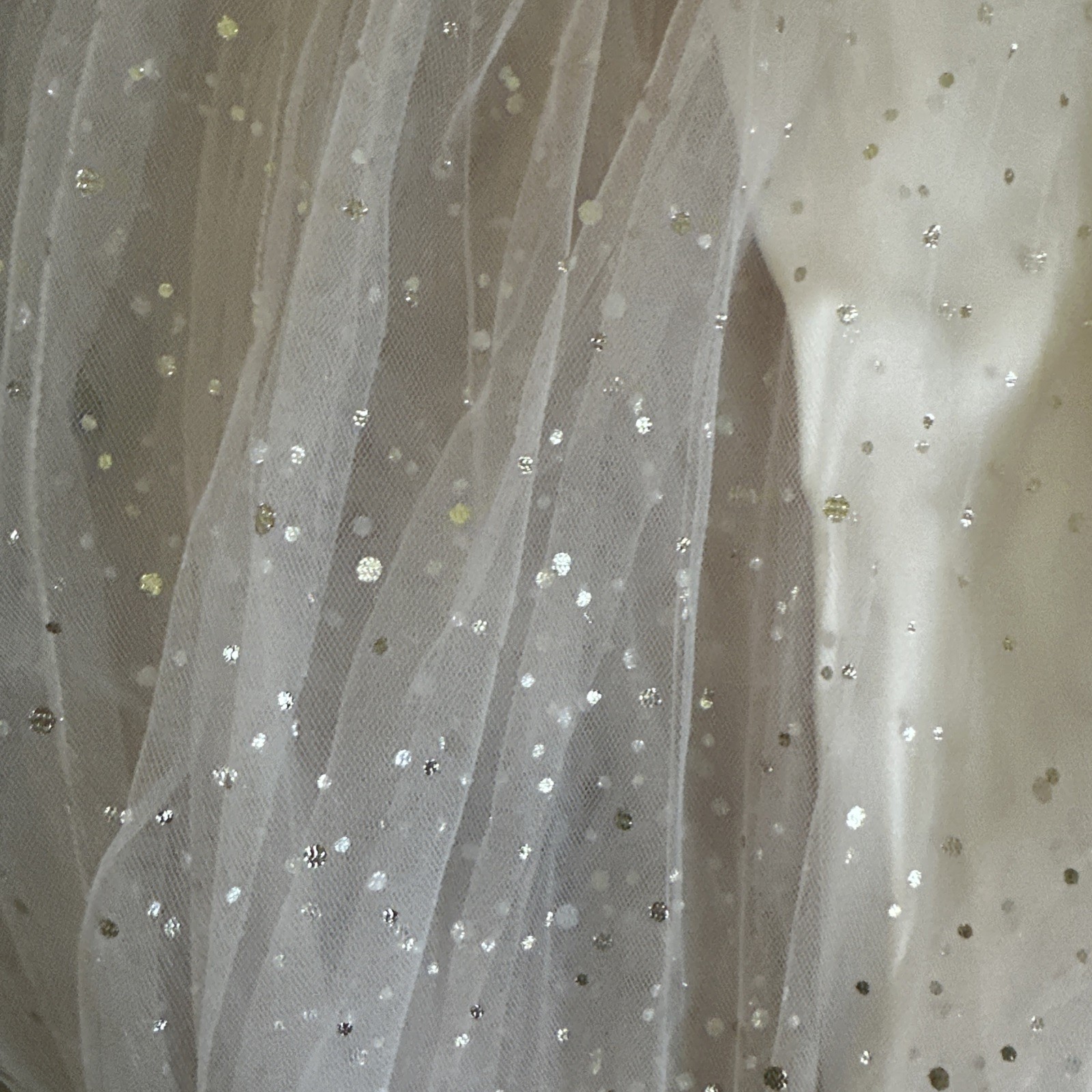 Pottery Barn Kids Emily & Meritt Sparkle Tulle Sheer Panel 44 X 63