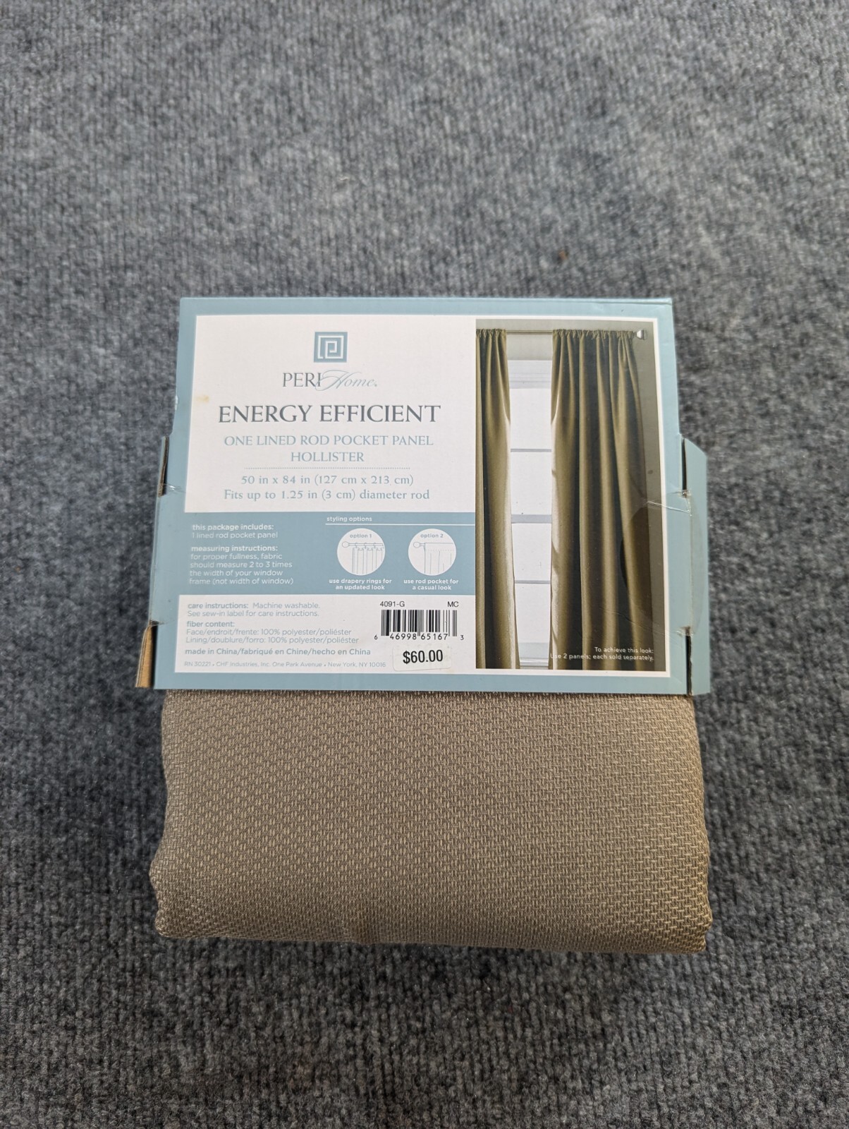 Peri Home Energy Efficient Line One Rod Pocket Panel Hollister