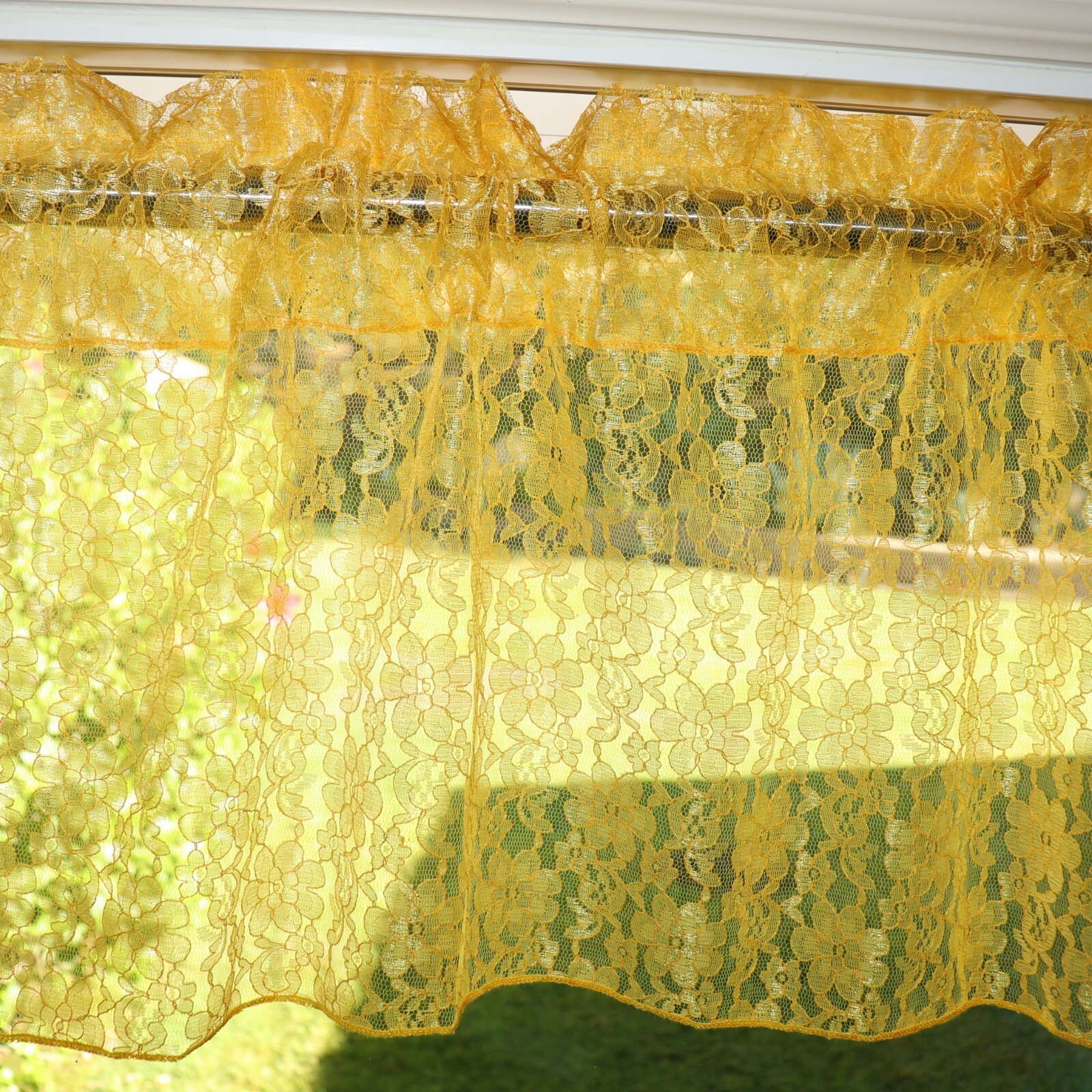 Sheer Floral Lace Window Valance Window Décor