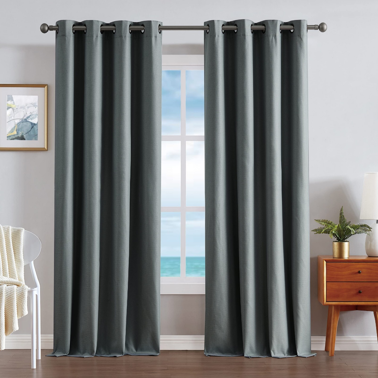 Ultimate Blackout Curtains Set of 2 | Thermal Privacy Drapes for Bedroom/Living