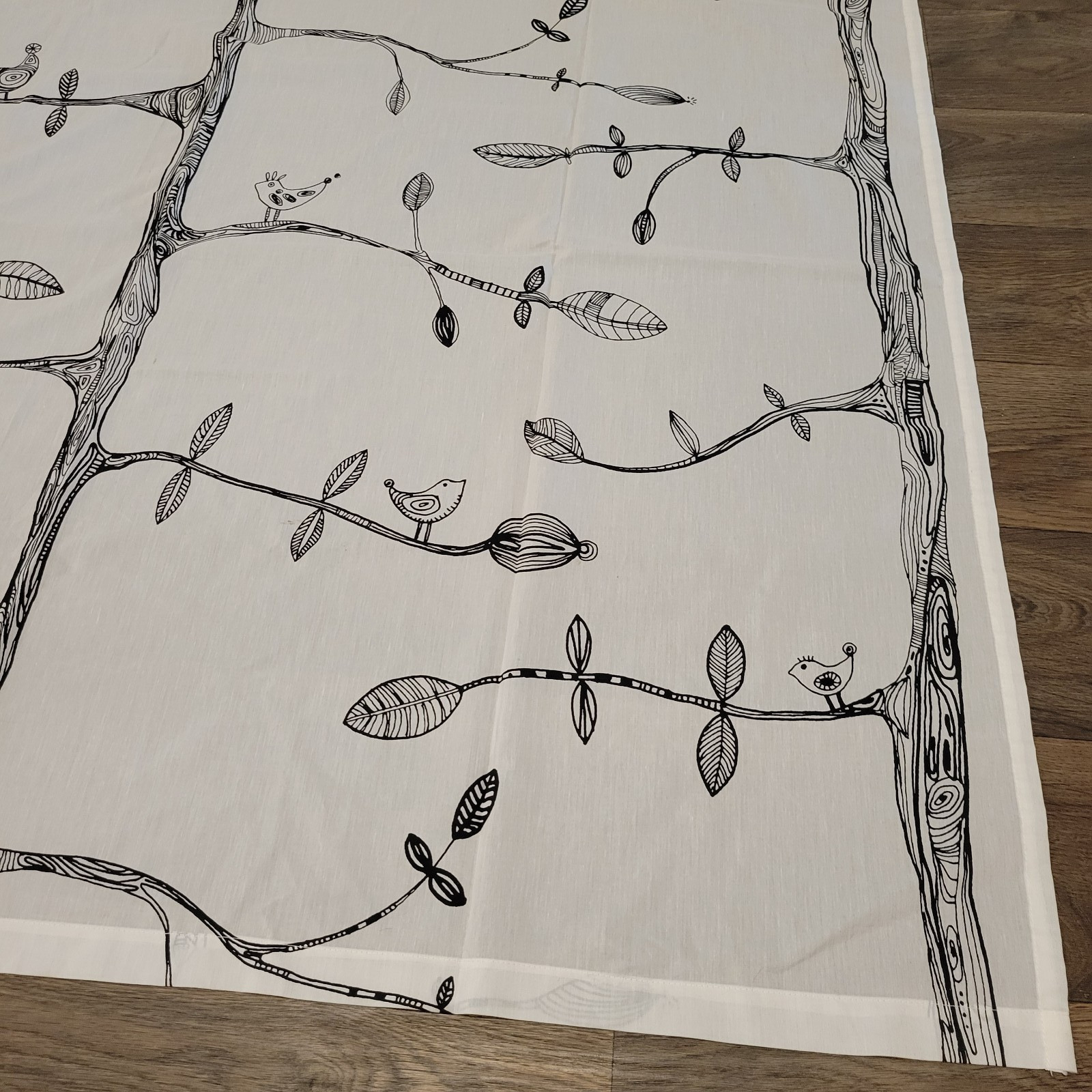 IKEA EIVOR Panel (1) 57×99 WH-BL Bird Tree Kajsa Aronsson Light Filtering