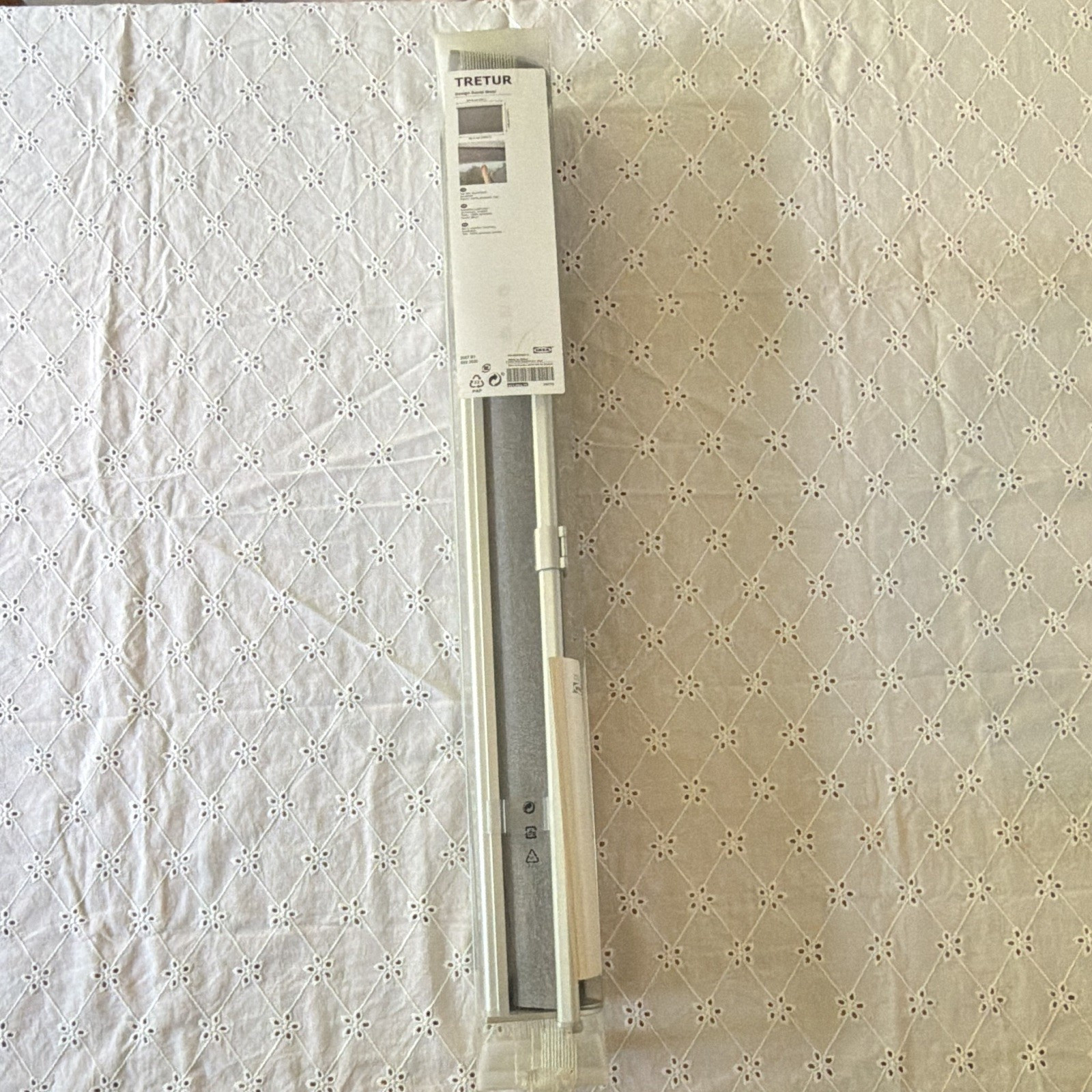 IKEA TRETUR Blackout Roller Blind Gray 68.6x195cm Aluminum/Poly Pull Cord