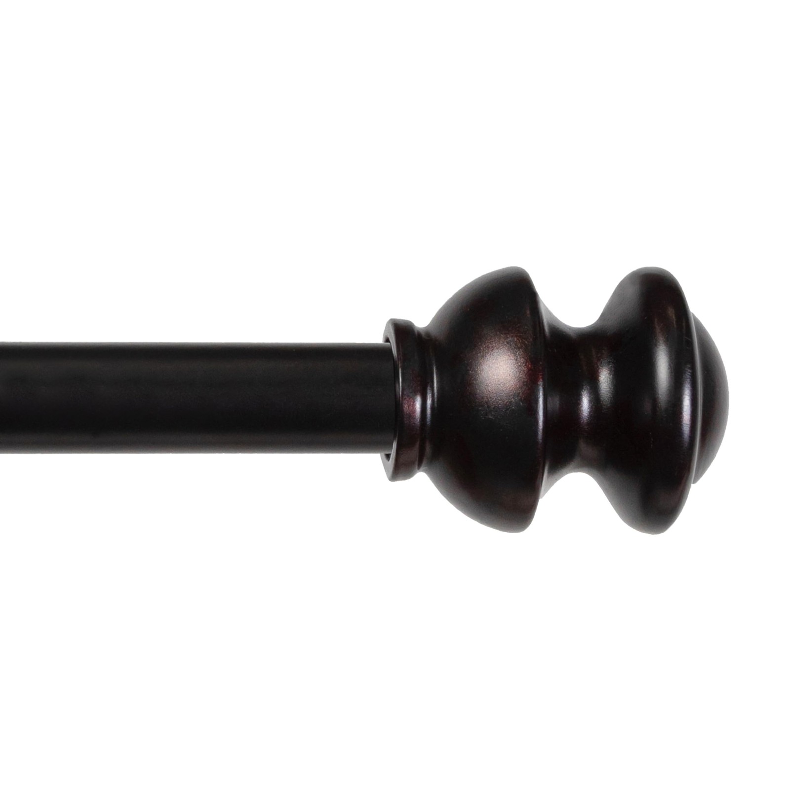 Adjustable Curtain Rod for Windows 48 to 86 Inches, Antique Rust Finish