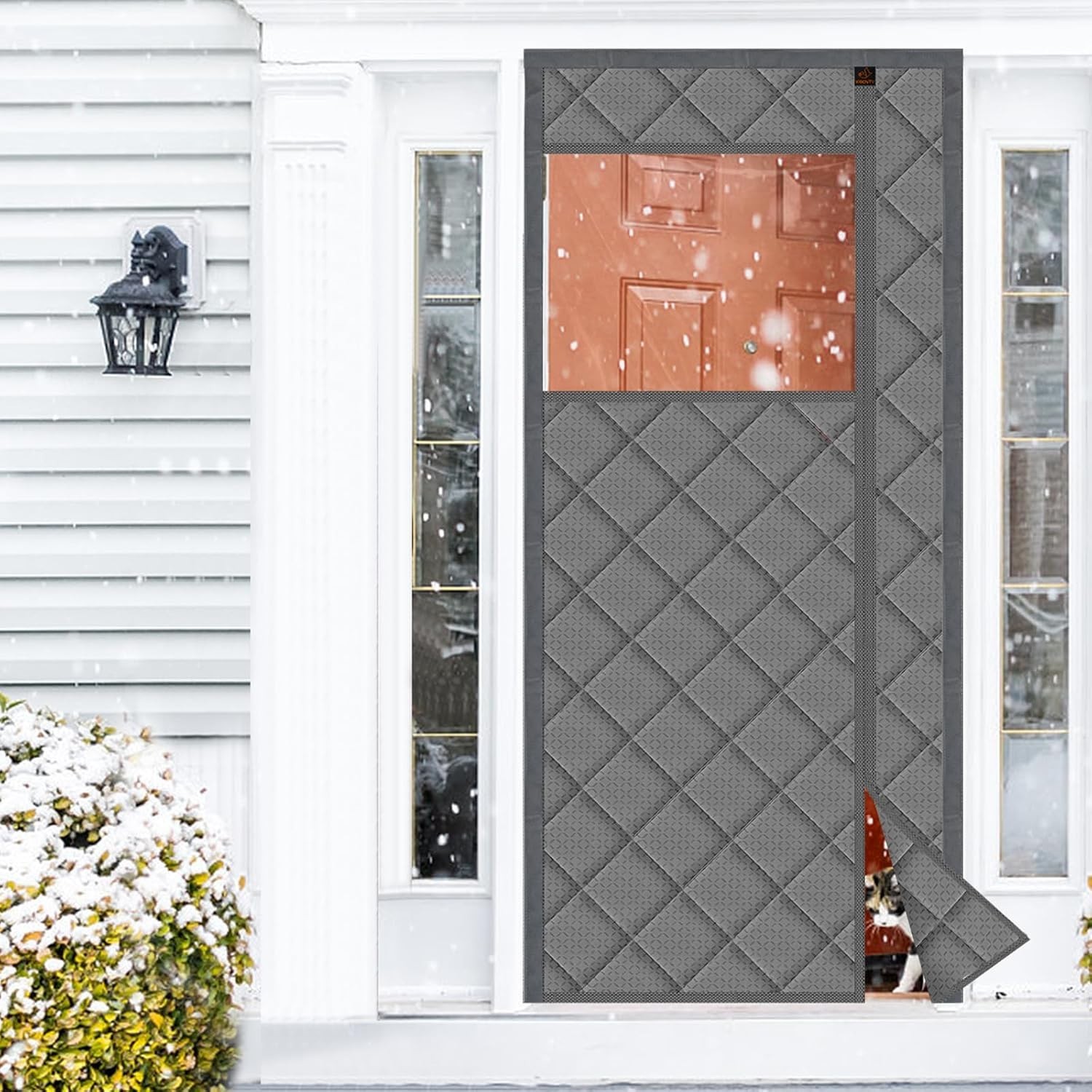 WochiTV Magnetic Thermal Door Curtain, 36 X 80 Inch Insulated Door Cover Thicken