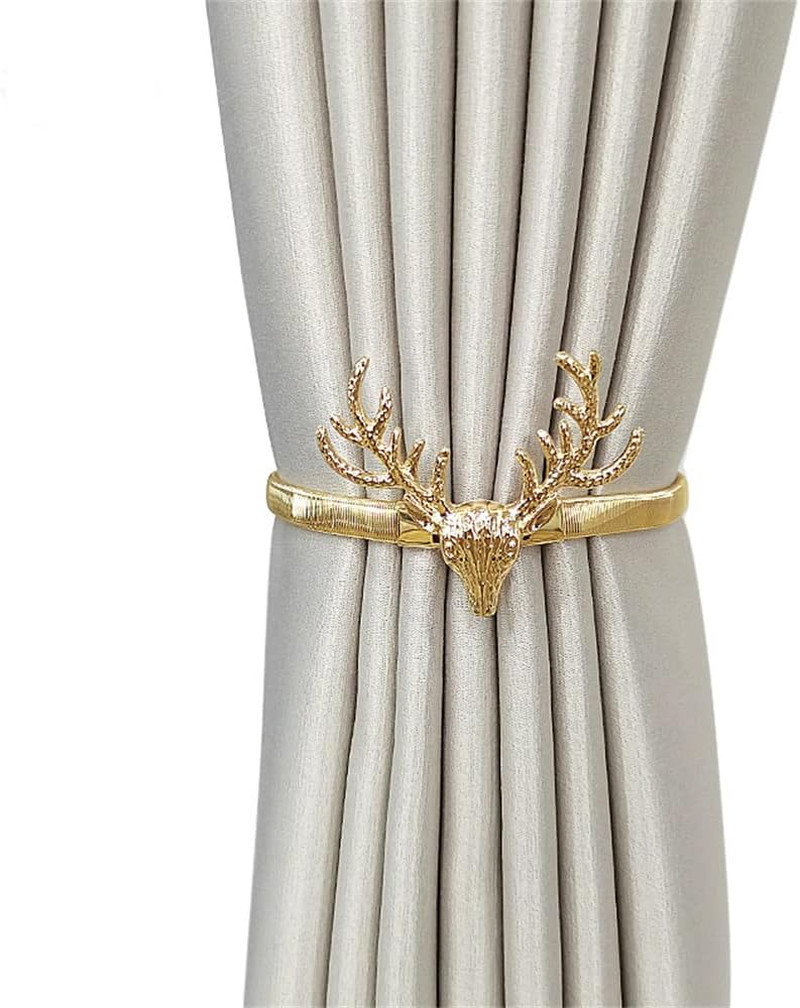 Curtain Tiebacks 2 Pack Curtain Holdbacks Aluminum Alloy Spring Design Curtain T