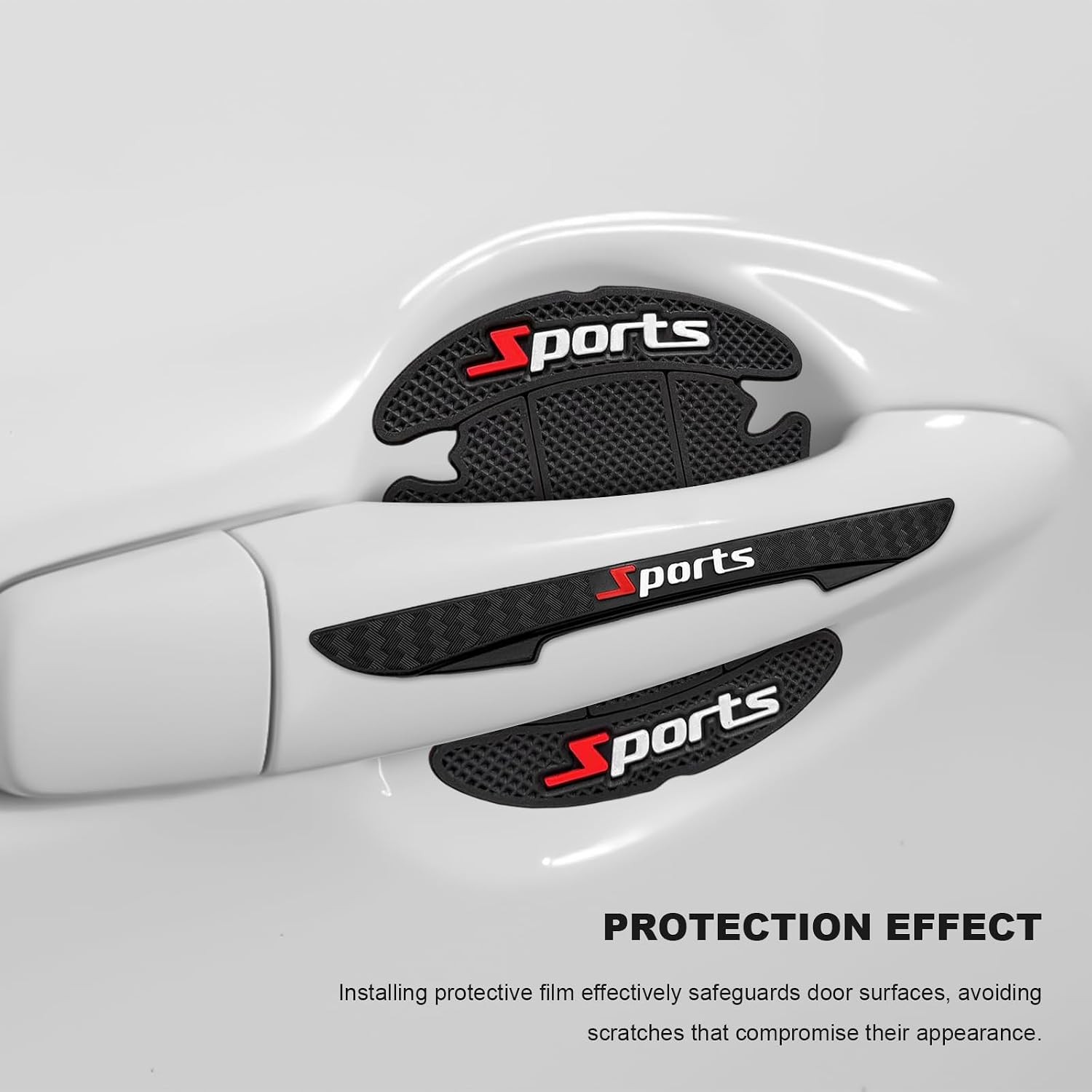 Car Door Handle Protector 8 PCS Stylish Auto Door Handle Cup Scratch Guard