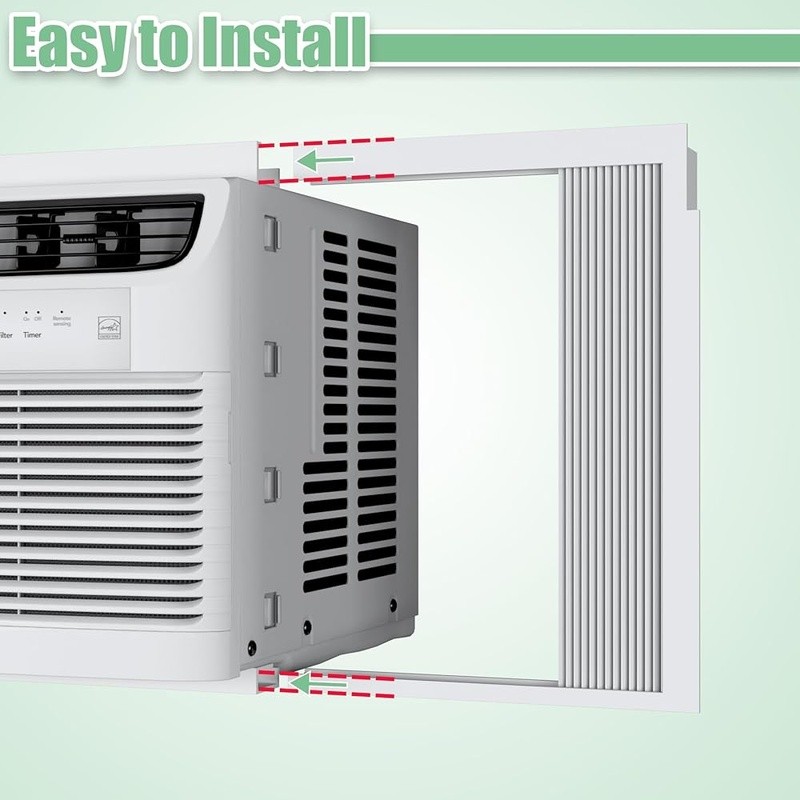 Window AC Side Panel Curtain Kit Frame Insulation Dustproof 10000 BTU Units New