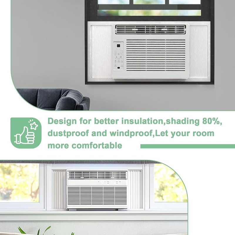 Window AC Side Panel Curtain Kit Frame Insulation Dustproof 10000 BTU Units New