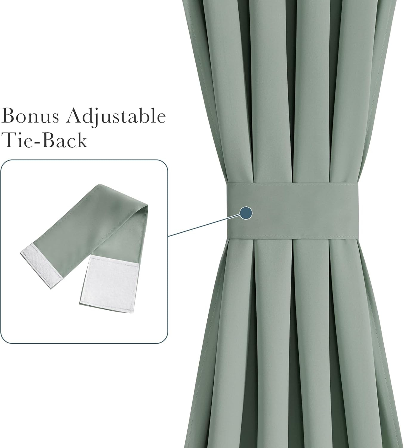 Sidelight Curtains for Front Door, 100% Blackout Privacy Thermal Insulated Side