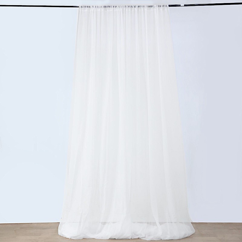 Ivory 10 x 40 ft Professional Sheer CEILING CURTAIN Drapes Party Decorations