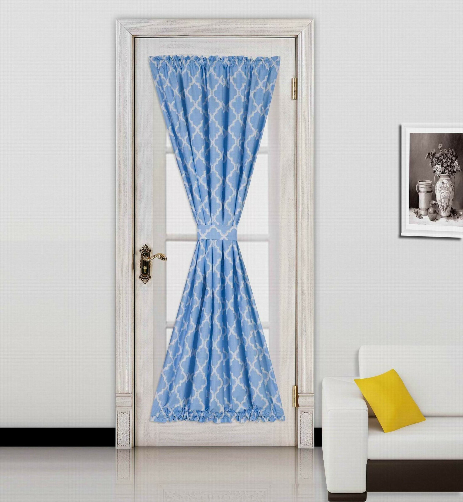1PC FRENCH DOOR CURTAIN PANEL PRINTED FOAM LINED SIZE 55″W X72″L NEW STYLE ELLA