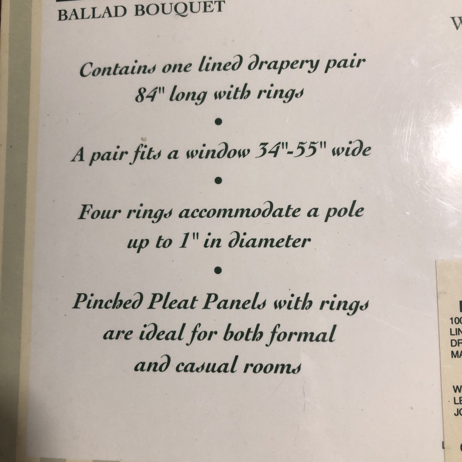 Waverly Ballard Bouquet Stripe Pinch Pleat Pair Lined Drapes 100% Cotton 84″Long