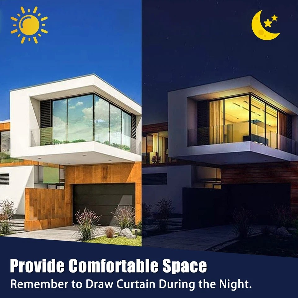 One Way Mirror Tint Window Film Privacy Protect UV Reflective Sun Block for Home