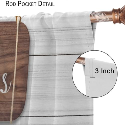 Rustic Kitchen Curtains Farmhouse Vintage 20″W x 45″L (Pack of 2) Kitchen-10