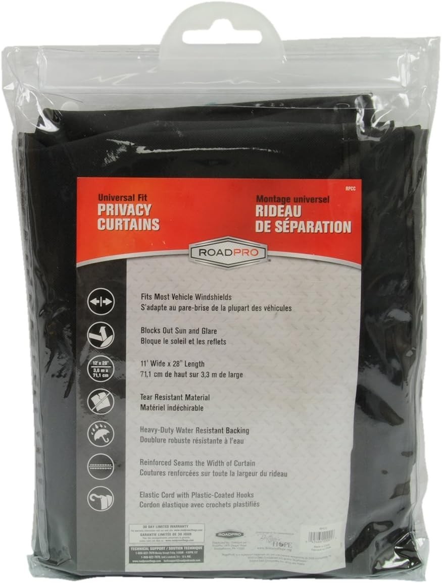 Water-Resistant 28″ x 11′ Universal Blackout Cab Curtain for Privacy & Comfort
