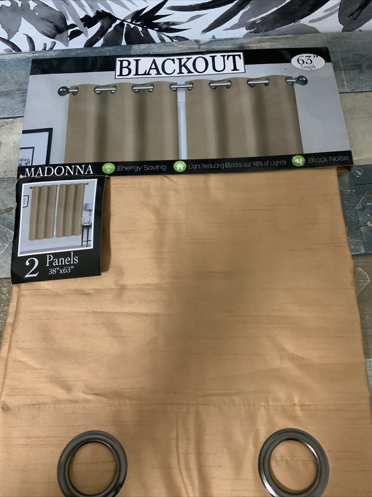 ⚡️Sally Chelsea Collection Madonna Blackout Panel Pair – Gold (38×63)