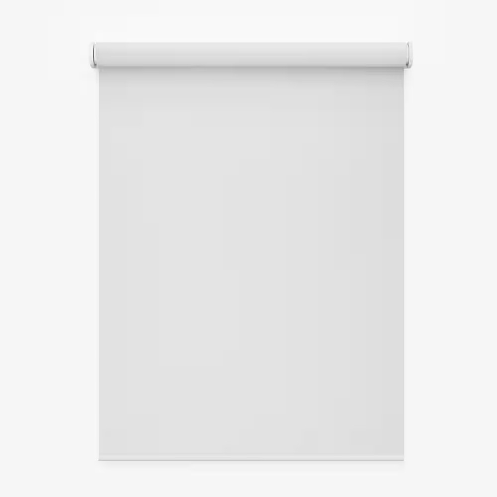 Smart Shade Motorized Window Blind, White Trim, Blackout White Fabric, 38 In. W