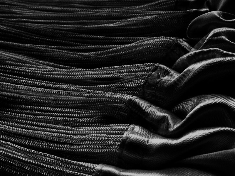 Thread Curtain Kaikoon 300cm x 400cm Black in B1 Flame Retardant