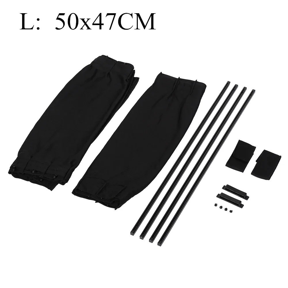 2PCS Universal Car Side Window Curtains Foldable UV Sun Shade Privacy Blinds
