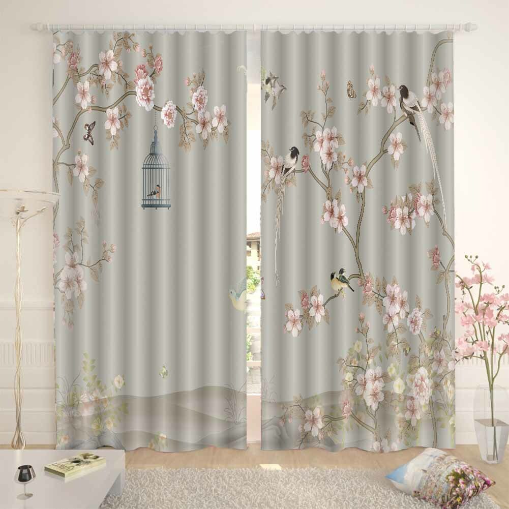 Flower Expand Exchanges 3D Curtain Blockout Photo Printing Curtains Drape Fabric