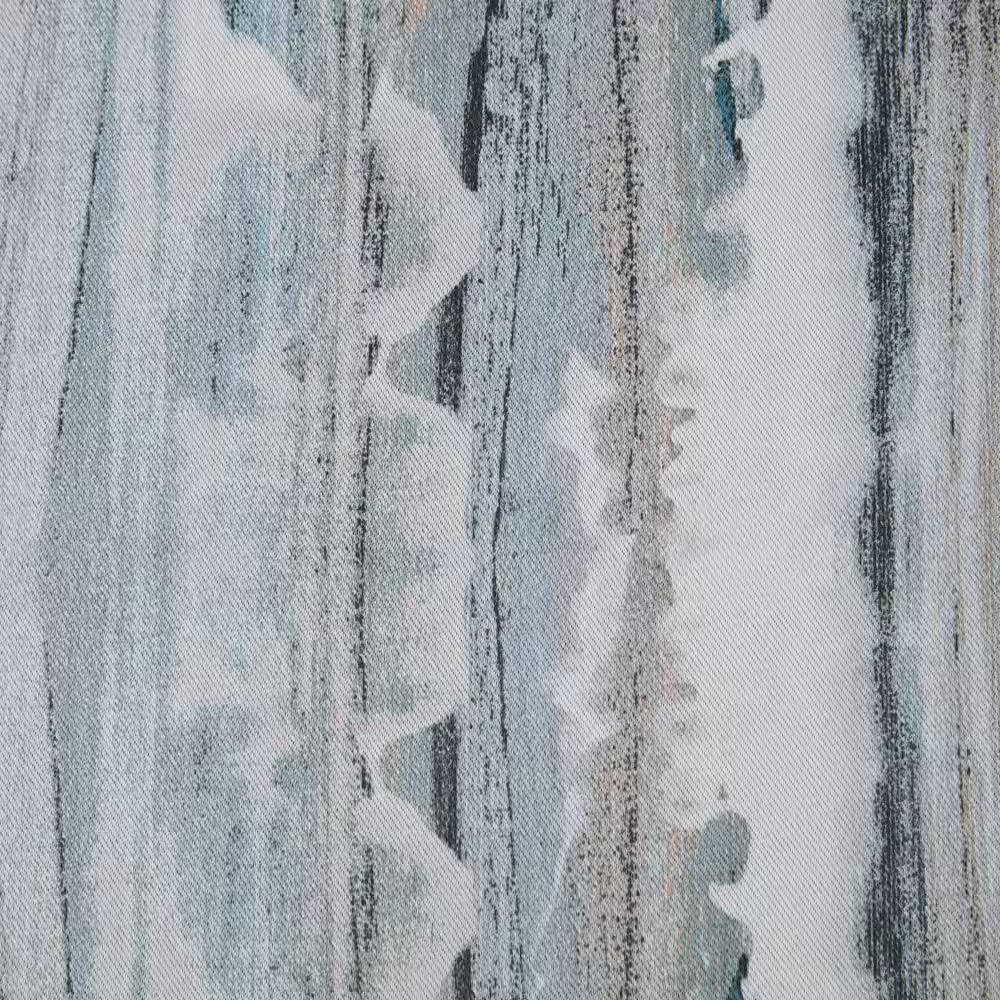 Allegory Abstract Blue Polyester 40 In. W X 63 In. L Grommet Blackout Curtain (S