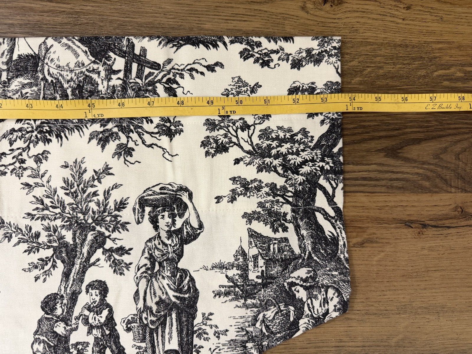 Waverly Country Life Toile Valances Ascot Beige Black Set of 3