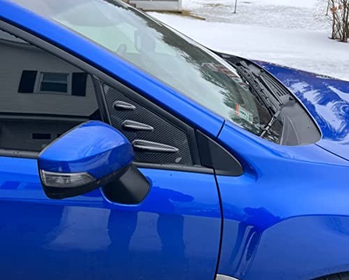 Gloss Black Carbon Fiber Front Quarter Window Louvers for 2015-2021 Subaru WRX/S
