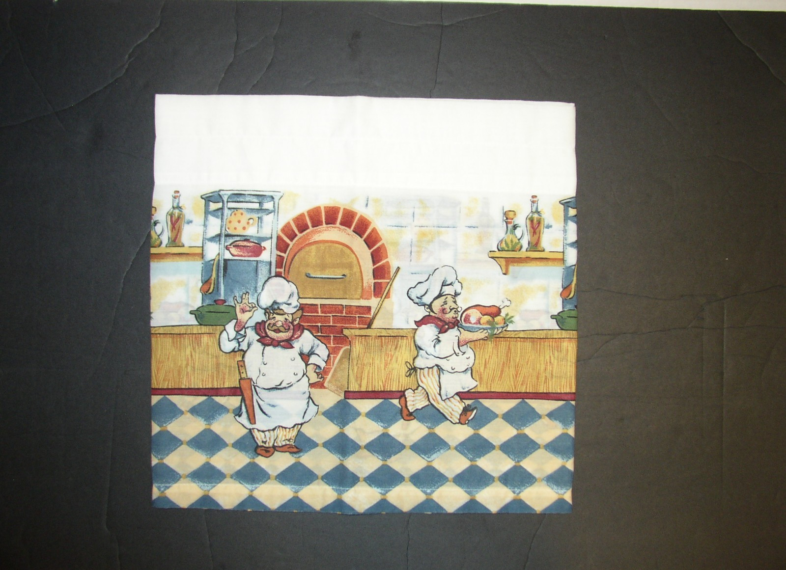 Kitchen VALANCE 29x14L Gourmet Chef Olive Italian