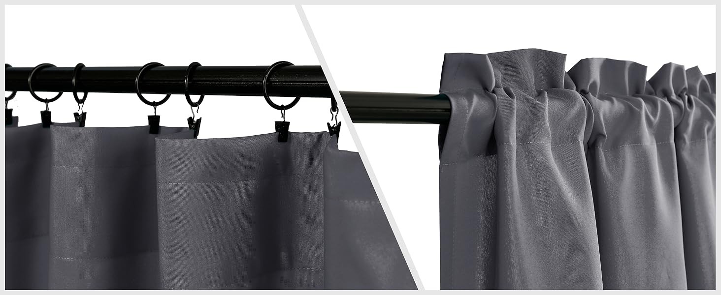 Valance Curtains for Kitchen/Living Room/Basement/Bathroom Window, Thermal