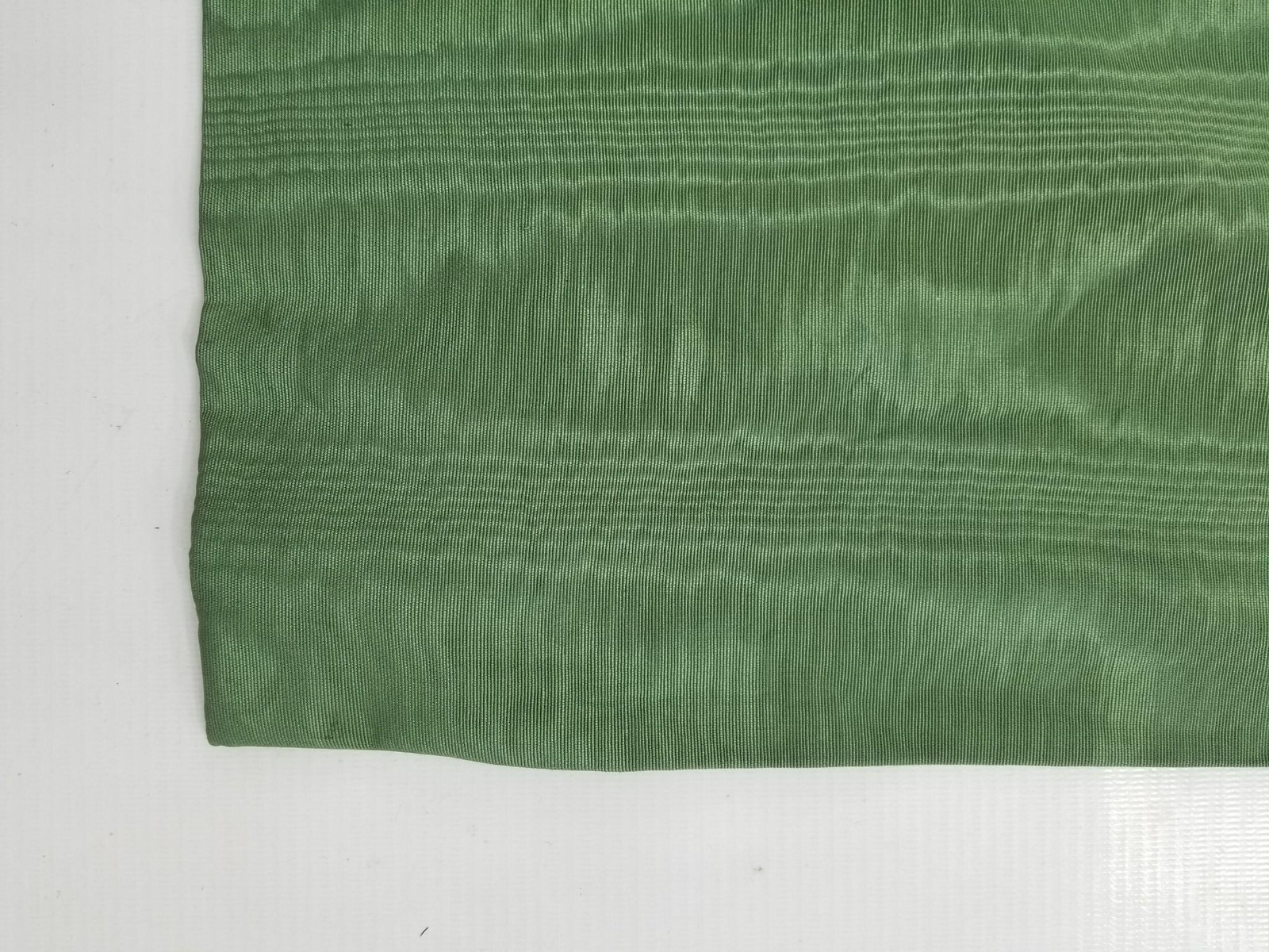 Vintage Green Moiré Pattern Lined Curtain Panel 136×68 inches