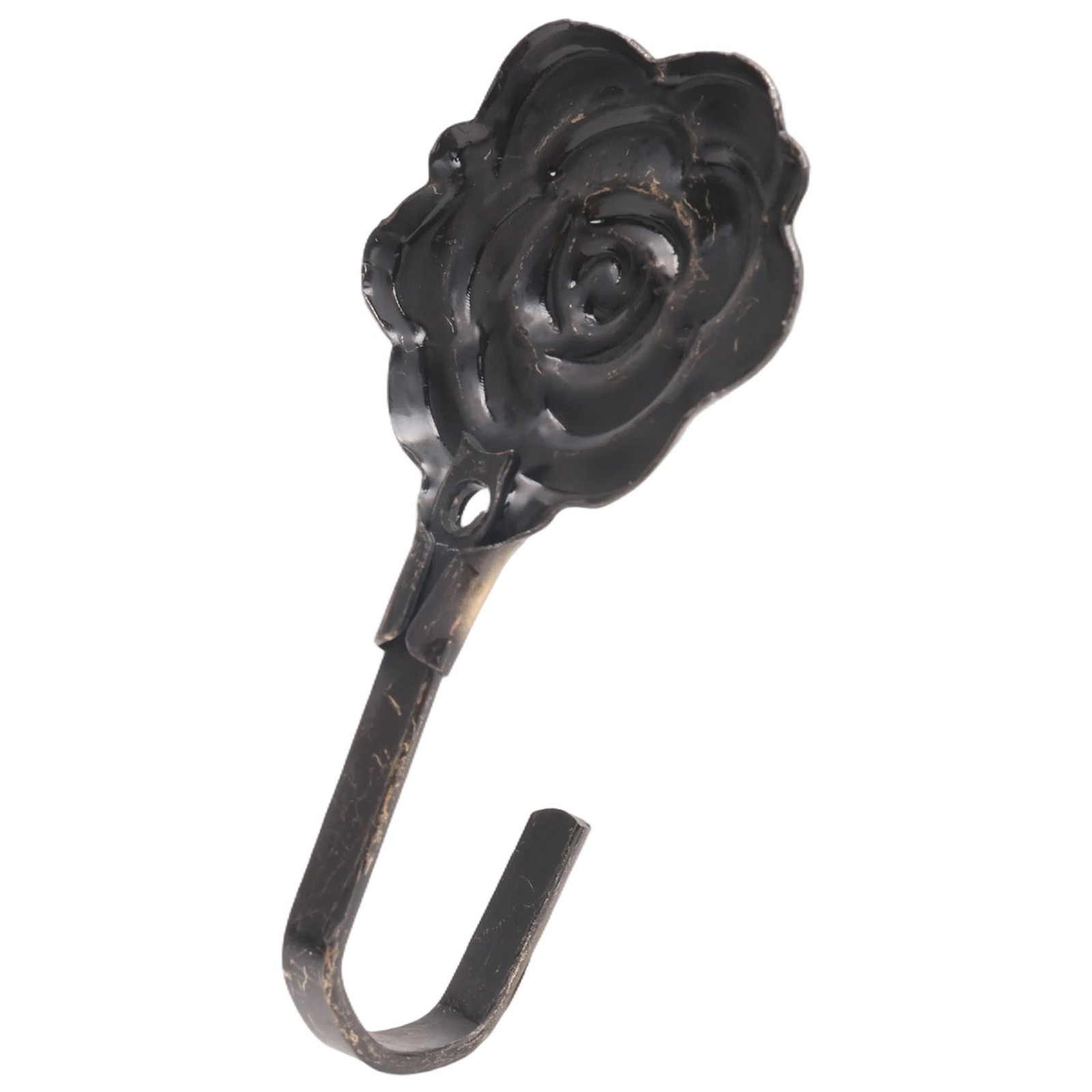 2Pcs Metal Rose Flower Curtain Tie Back Tieback Holders Wall Hooks Decor V7G3