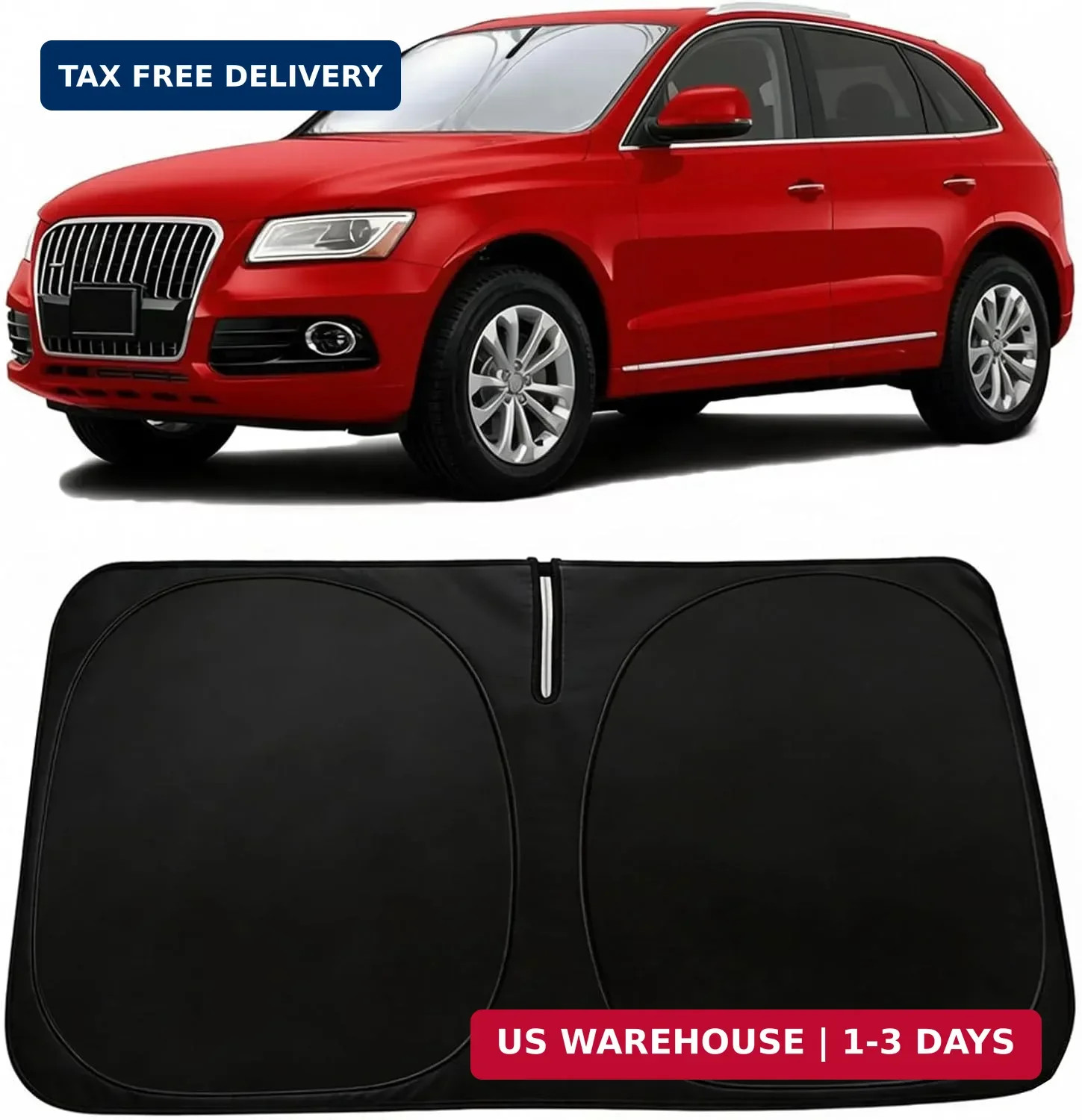 Windshield Sun Shade Custom Fit for Audi Q5 2014-2017 | Car Front Window Sun Vis