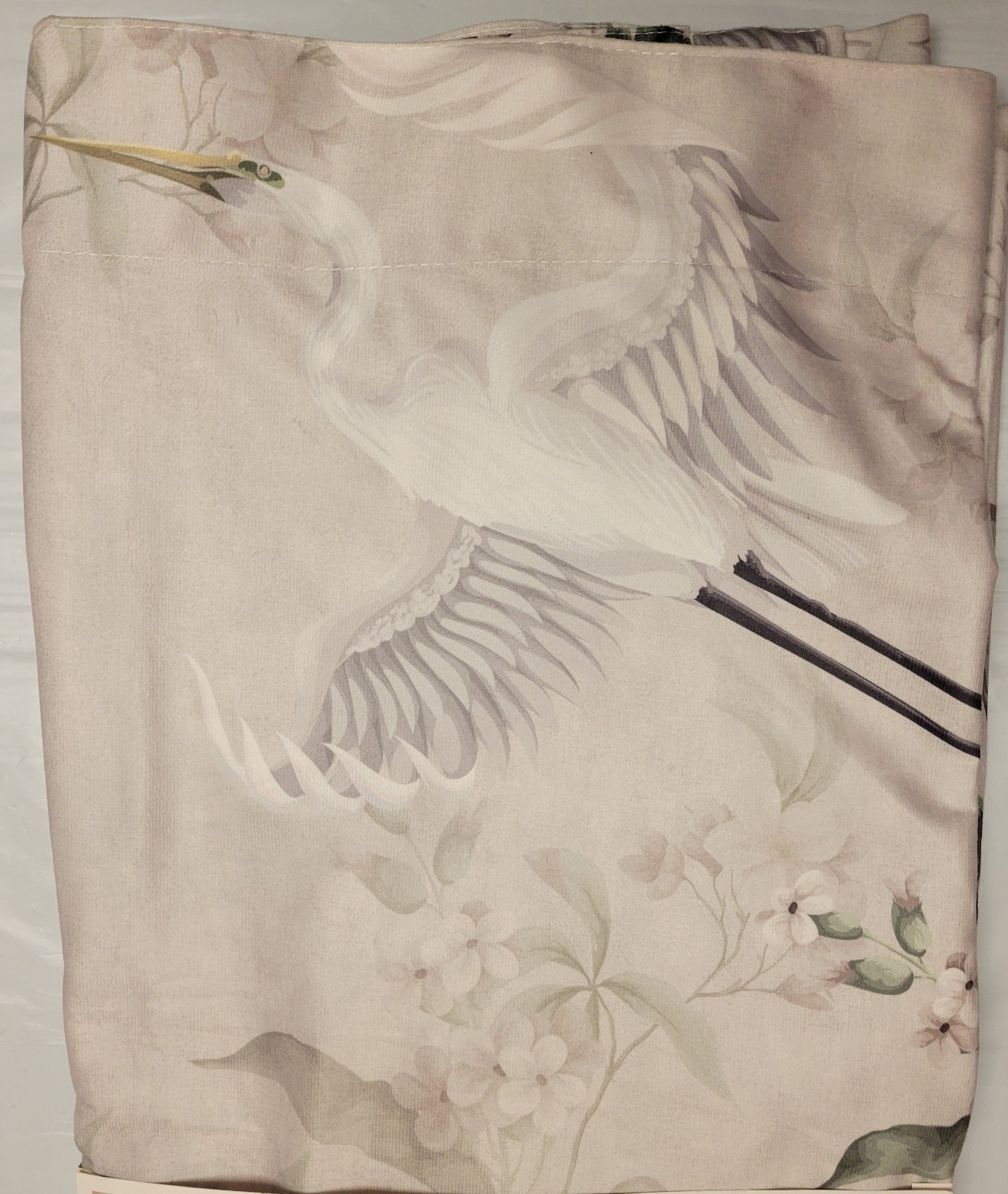 Callisto Home Heron Bird Window Curtains Panels 38 X 96 Pair Drapes Blush Scroll