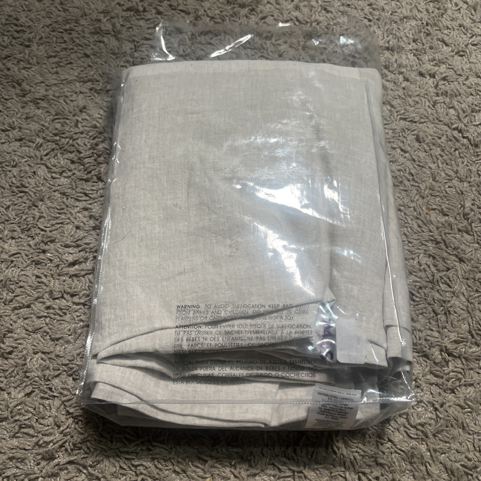 West Elm European Flax Linen Curtain 48×96” Natural Flax Open Box