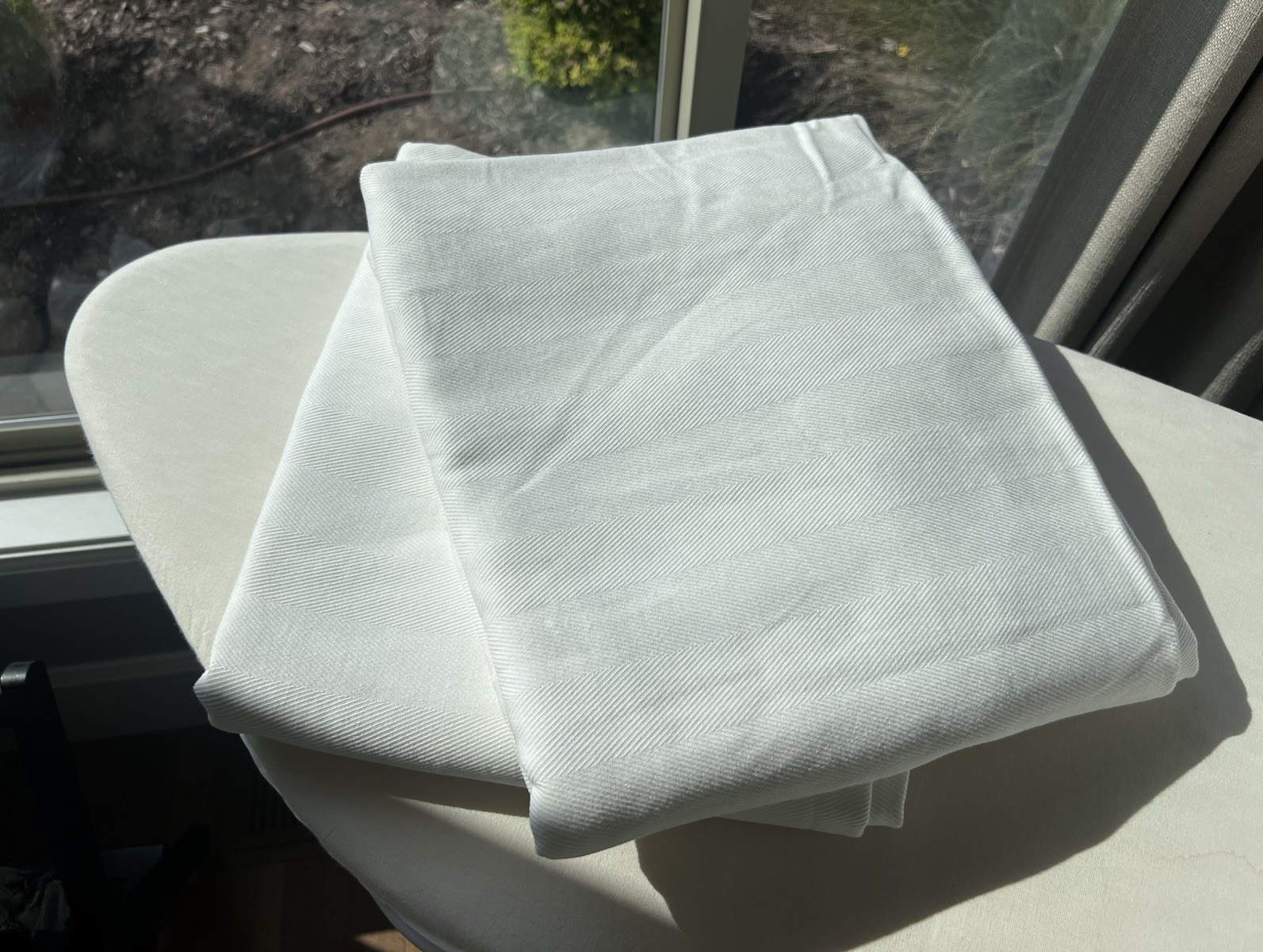 IKEA TIBAST White/Cream Curtain x2 Panels 56×92 inches