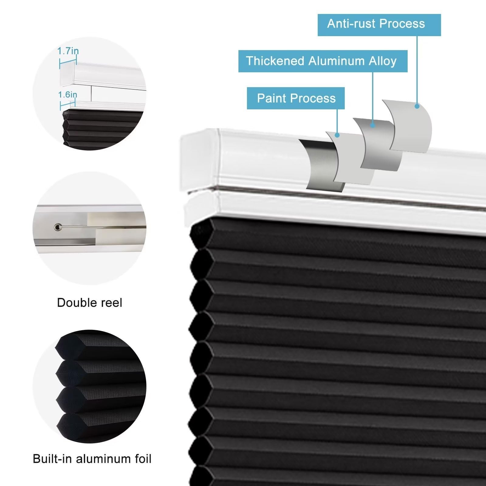 Myshade Top Down Bottom Up Shade Cordless Cellular Shades Blackout Blinds