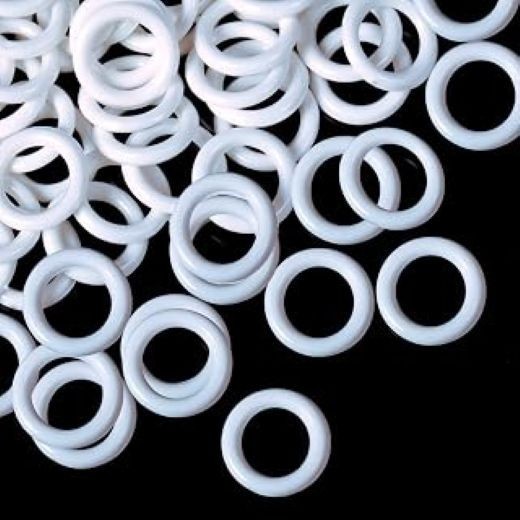 3/8″ Sew-On WHITE Plastic CORD GUIDE RINGS for Roman Shades Lot Of 1000