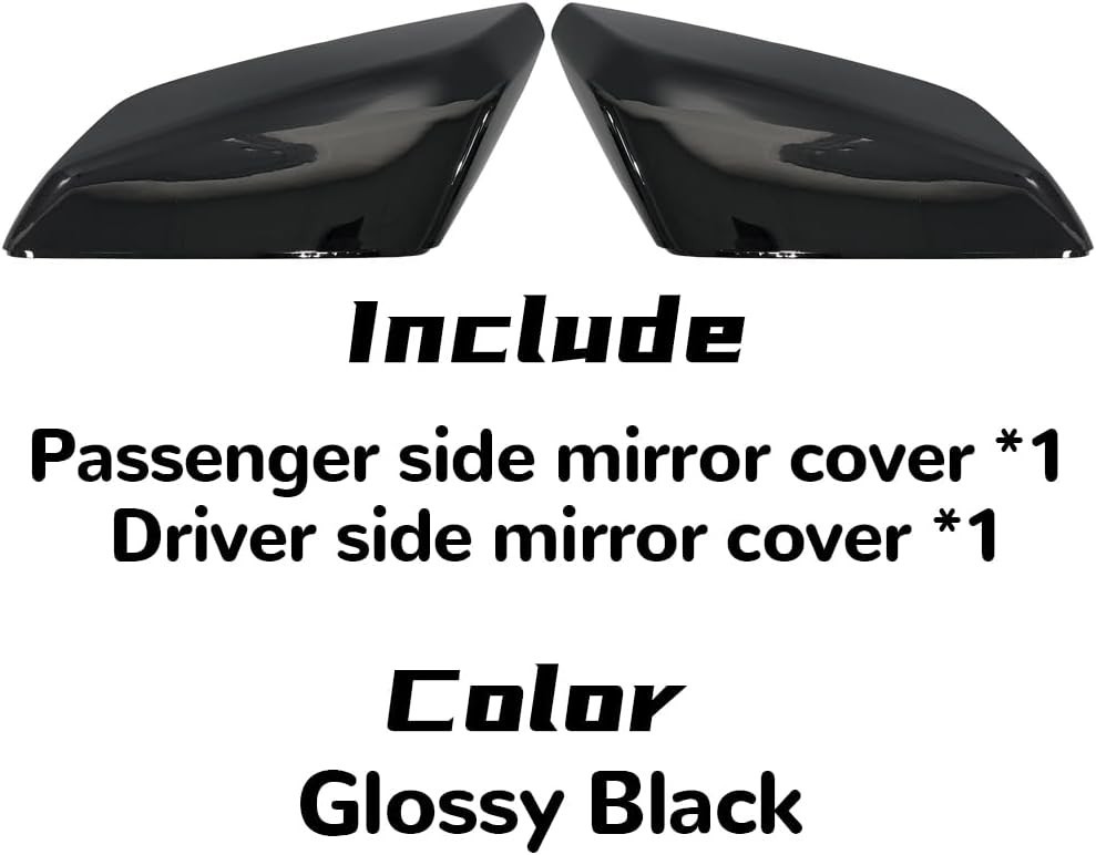 Side Mirror Cover Cap Compatible with Chevrolet Malibu 2016-2024 Replaces Drive