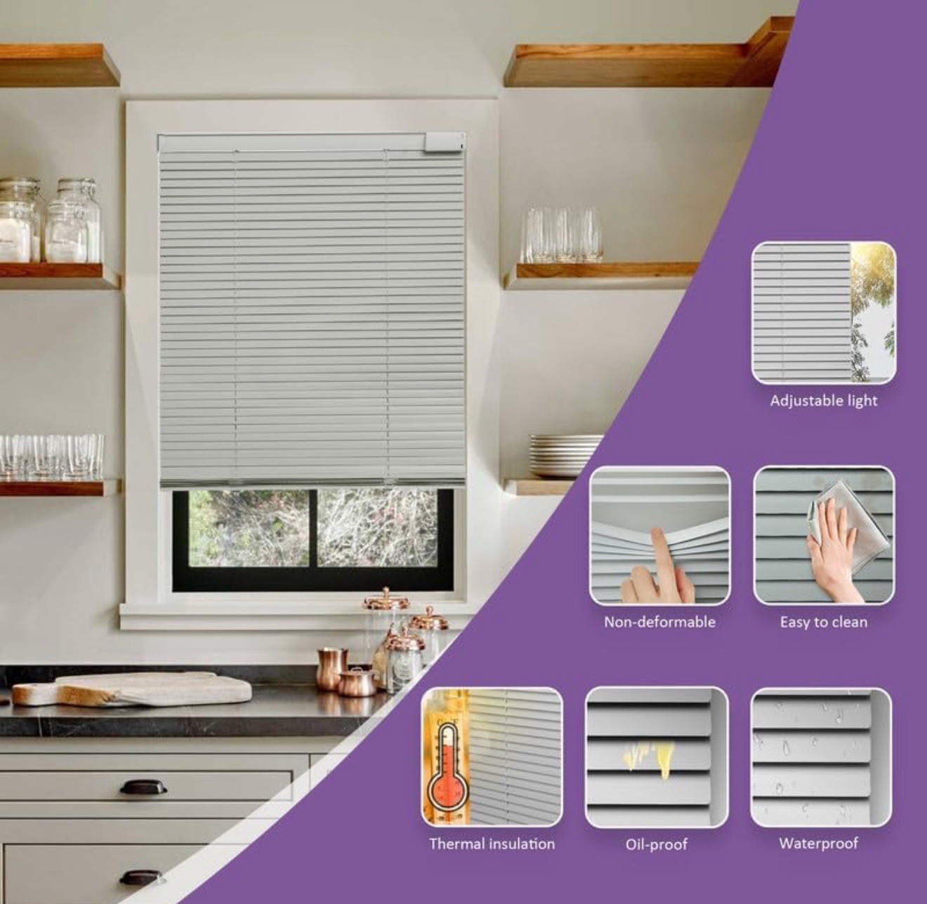 Motorized Smart Blinds Remote Control Solar Power Cordless 45” W x 54” H Silver