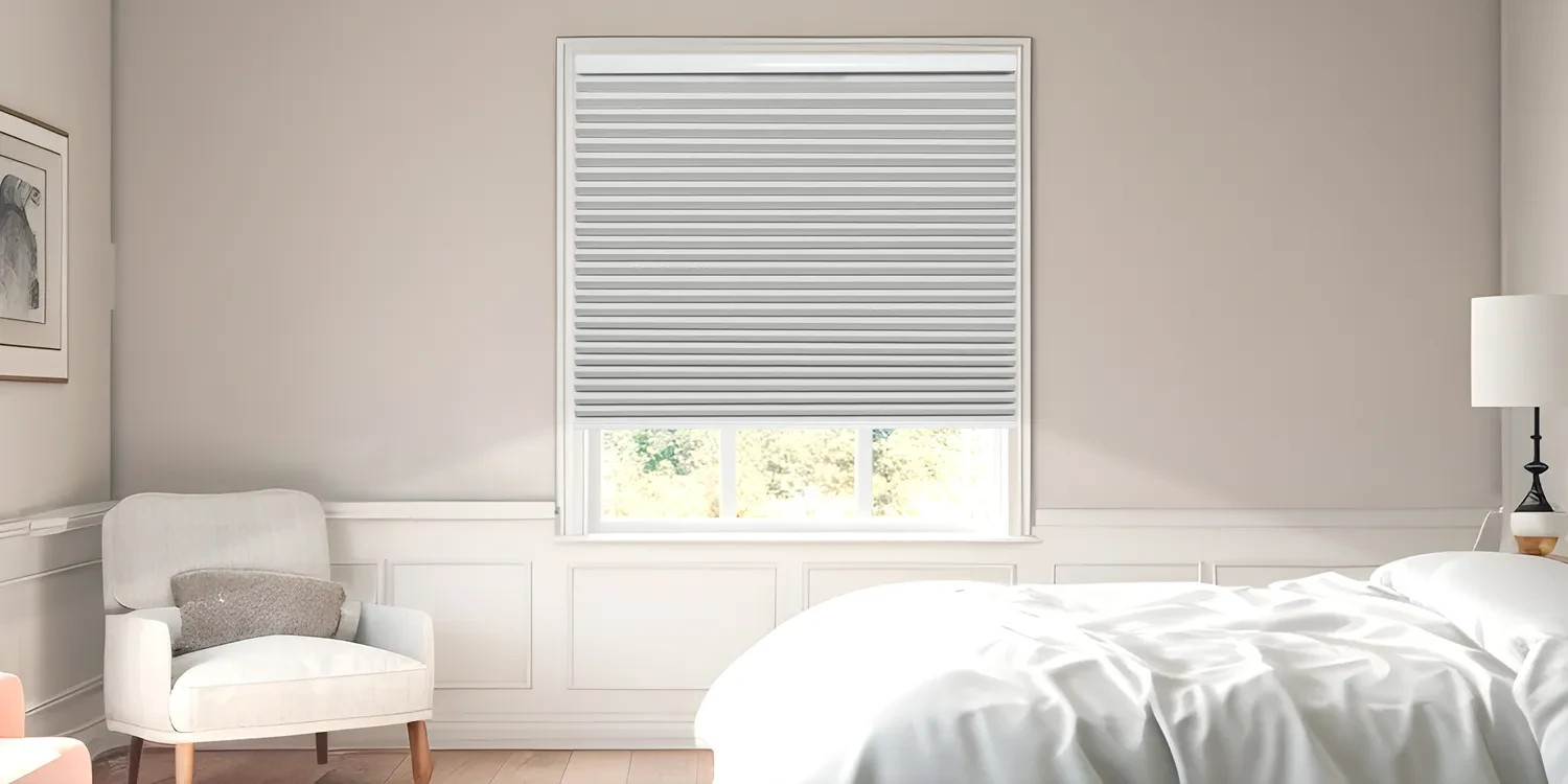 METechs 1.5″ Blackout White Cellular Blinds Anti-Thermal Bottom Up Shades