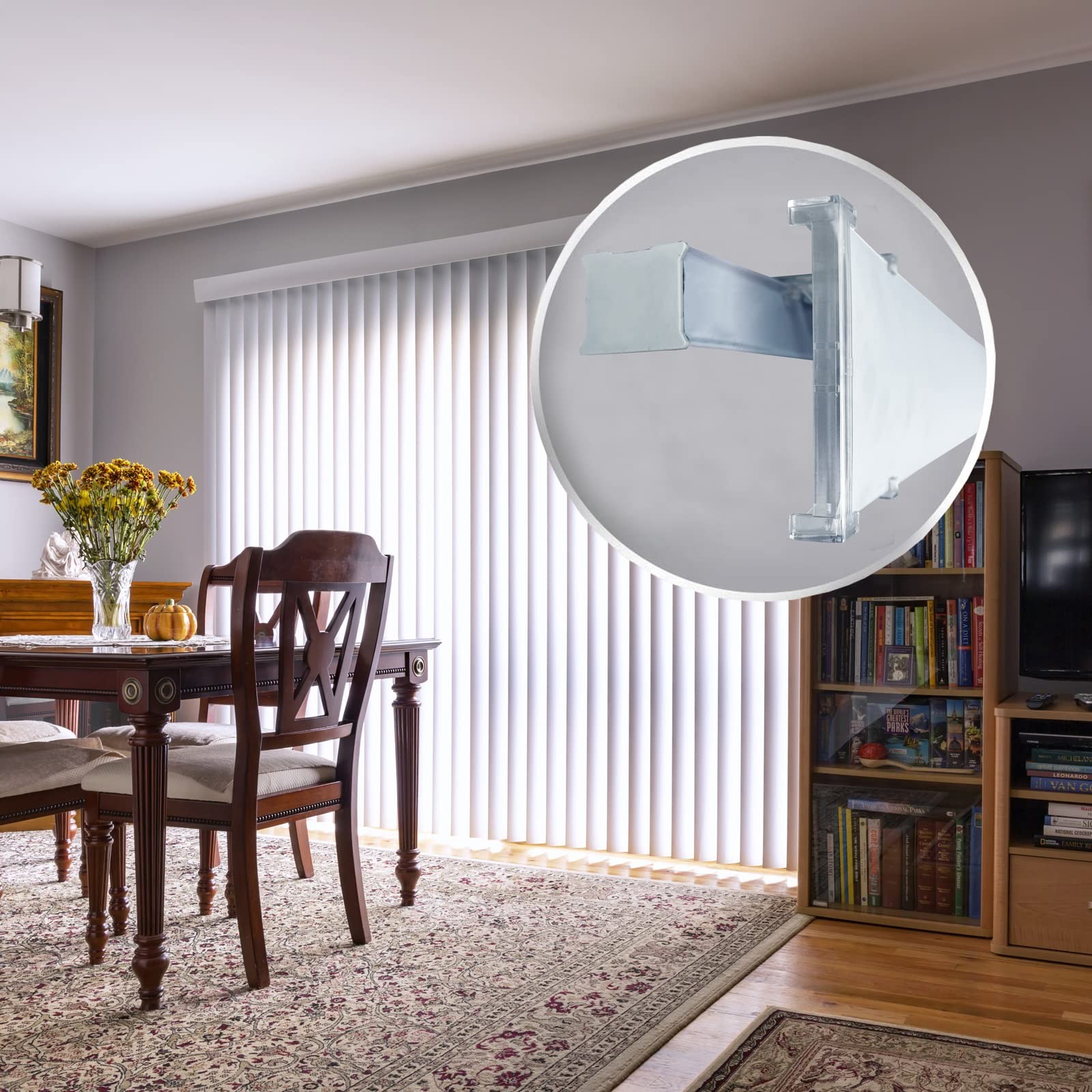 Kowibcl 4Pcs 3.5inch Clear Plastic Vertical Blind Valance Corners,Vertical Bl…