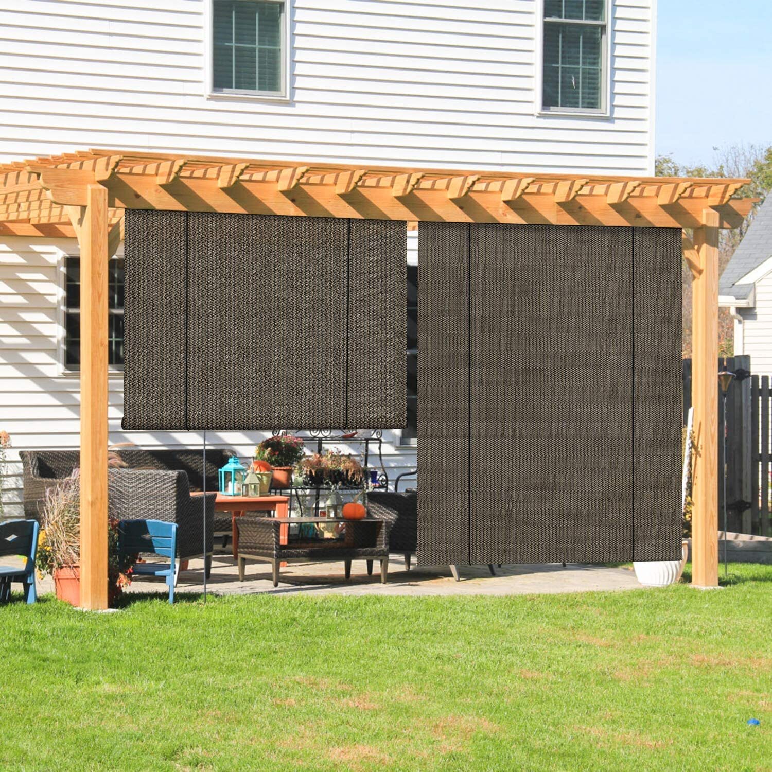 Roll Up Shade Roller Shade UV Blind Screen for Patio Outdoor Deck Gazebo Porch