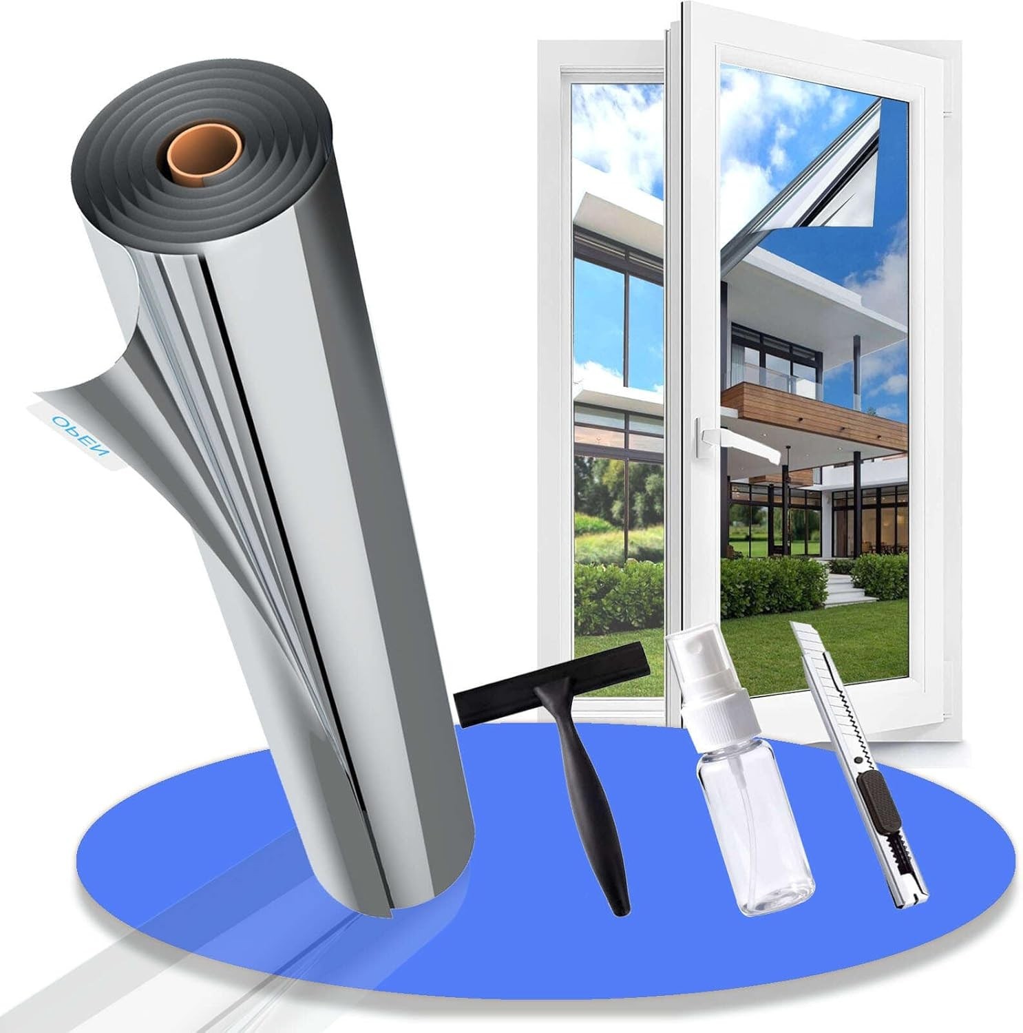 One Way Privacy Window Film Reflective Solar Control Window Film Heat Control…