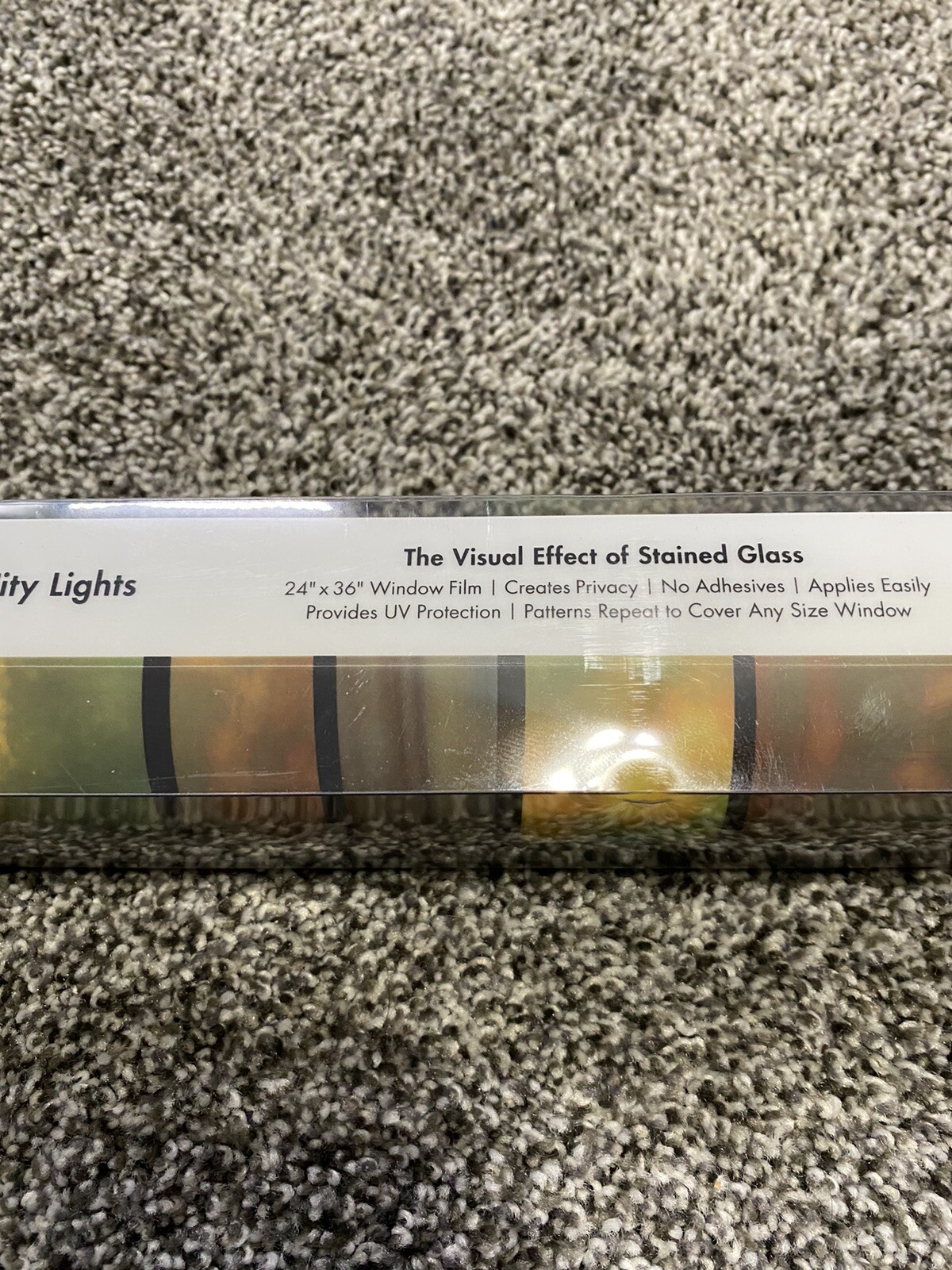 City Lights 24″ x 36″ Decorative Window Film Removable Washable