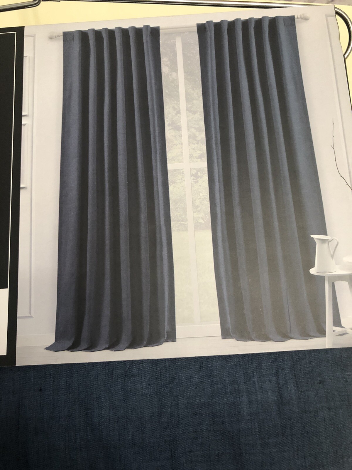 Ralph Lauren Two Back Tab Panels 50” X 84” 100% Blackout Fully Lined INDIGO BLUE