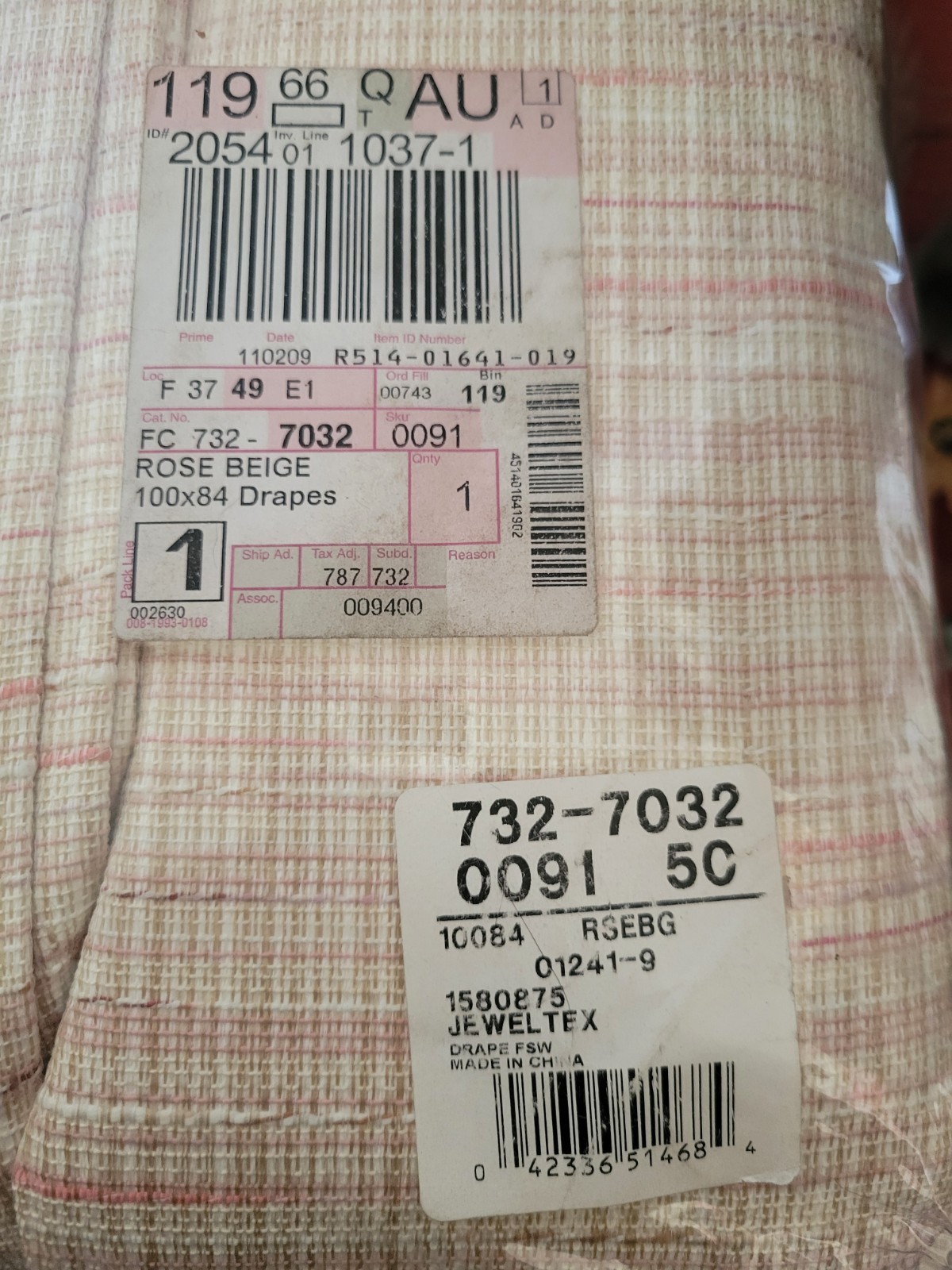Pinch-Pleated Drapes Pair 100×84 Rose Beige NOS JC Penney Home ✨