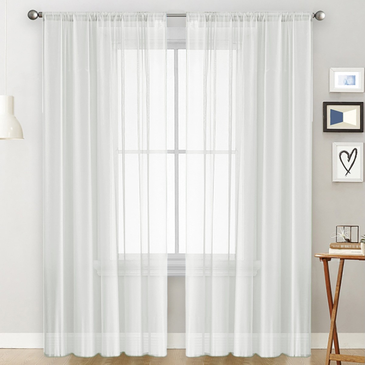 Modern Minimalist Pastoral Curtain & Sheer for Living Room Bedroom Study