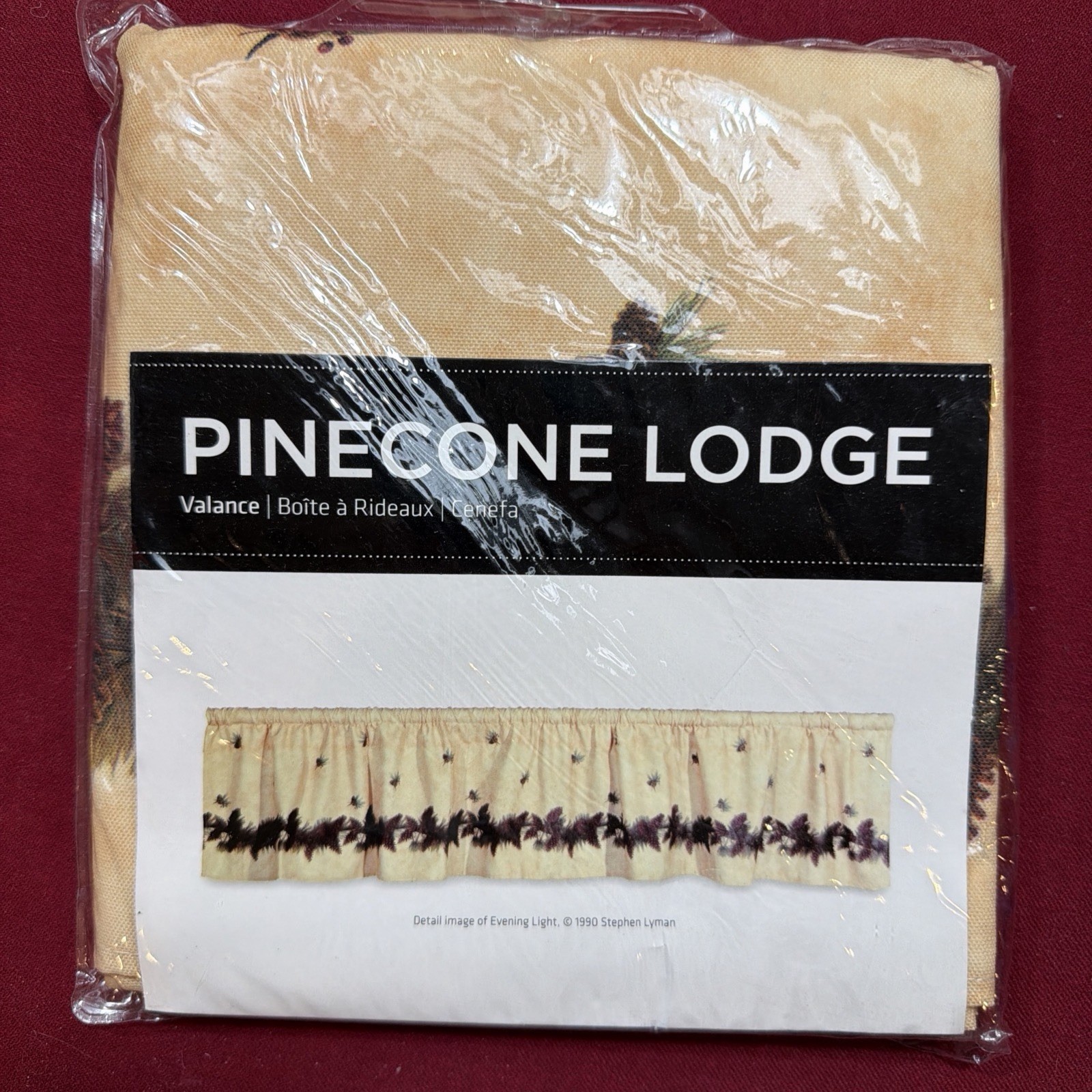 Pinecone Lodge Window Valance 14″ X 72″ Treatment Curtain Decor Pine Rustic NEW