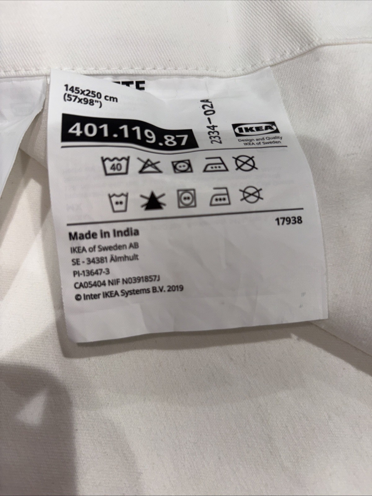 1 Pair Ikea Merete Grommet Top Curtains 57 X 98″. Beige