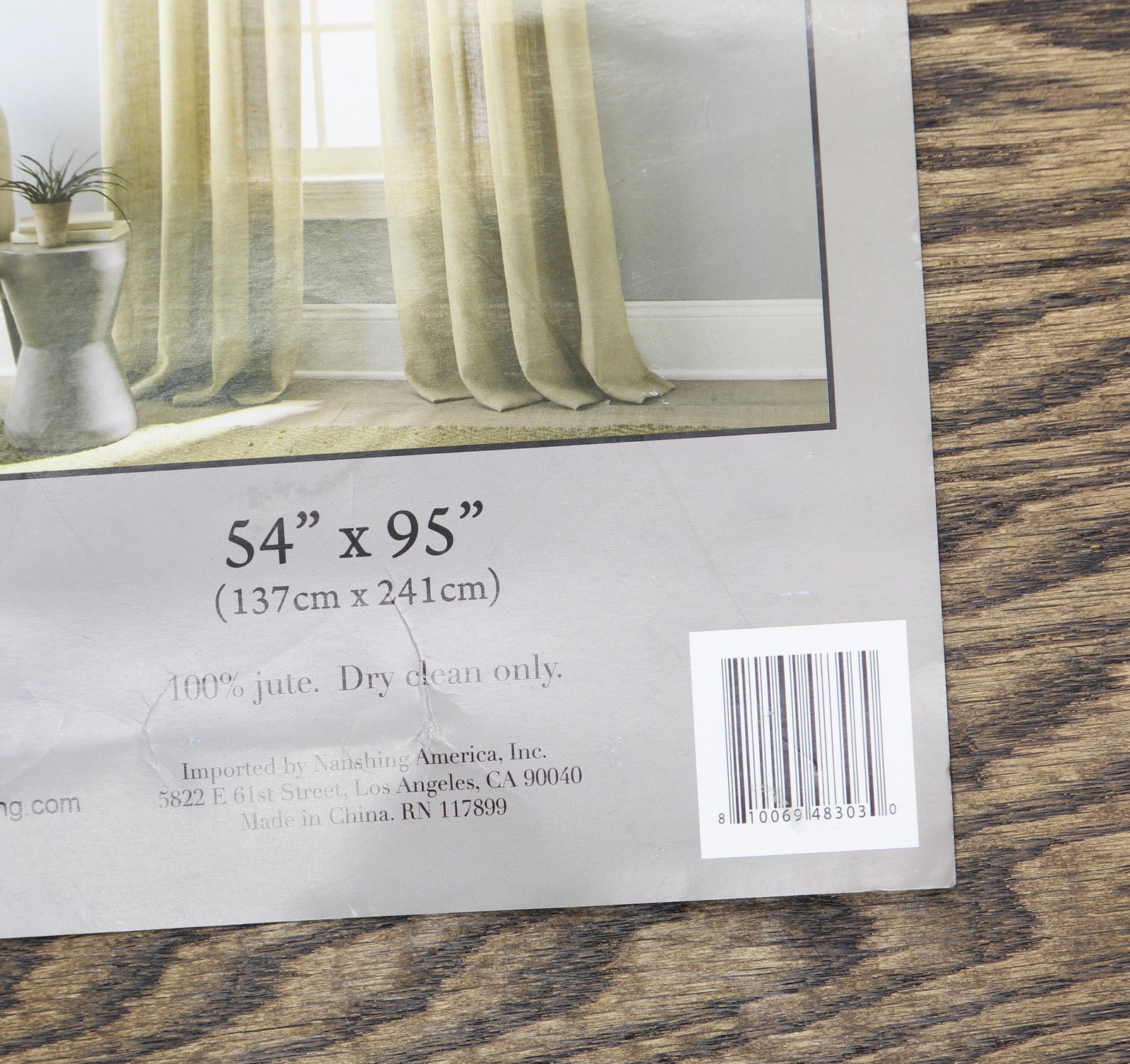 nanshing Filtering Single Curtain Panel with Grommet Top Tan Brown 54″ x 95″